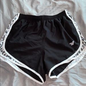 Varsity leopard shorts